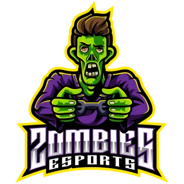 a zombie holding a video game controller