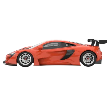 a red sports car on a white background