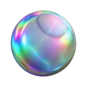a rainbow colored ball on a white background