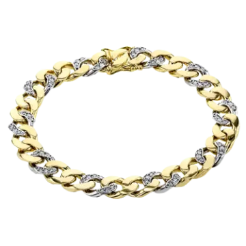 a yellow and white gold bracelet