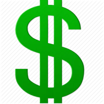 a dollar sign on a white background