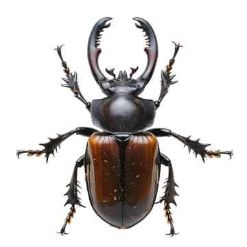 a beetle on a white background