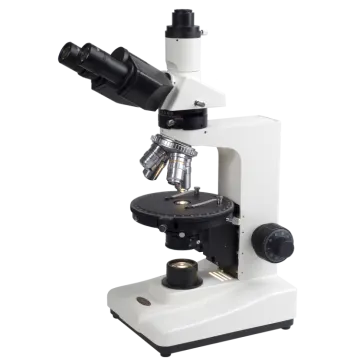 A microscope with a white background