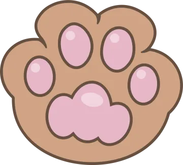 a dog paw with pink paws