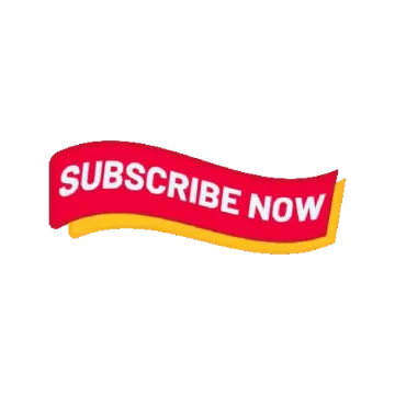 a red and yellow ribbon with the word sub now