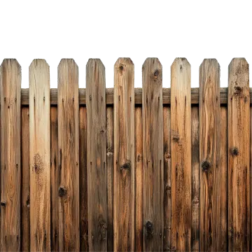 a wooden fence with a white background