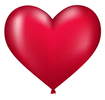 a red heart shaped balloon