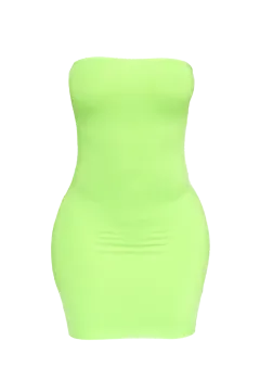 a lime green bodysuit on a white background