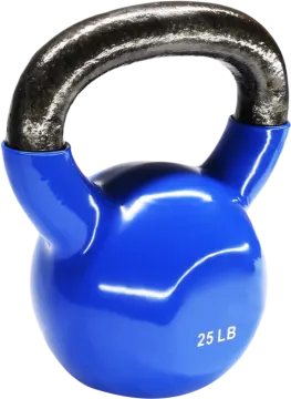 a blue kettle on a white background