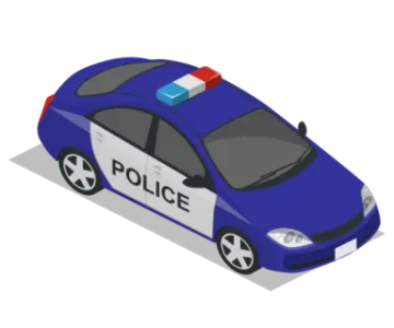 an illustration of a police car