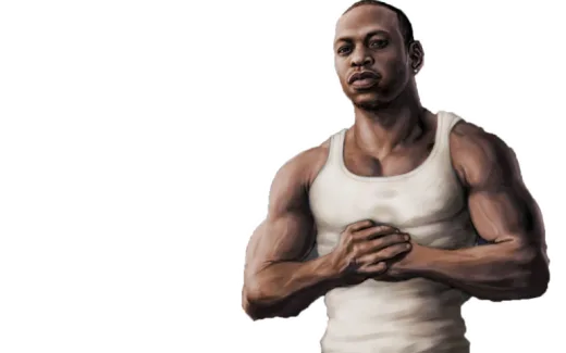 a drawing of a man in a tank top