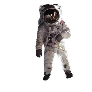 a man in an astronaut suit and helmet