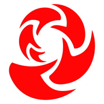 an image of a red and white logo