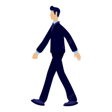 a man in a suit and tie walking