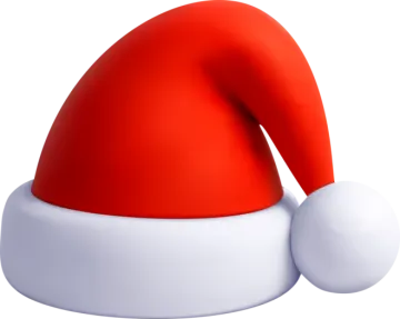 a red santa hat