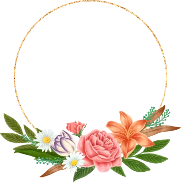 a wreath with flowers and leaves
