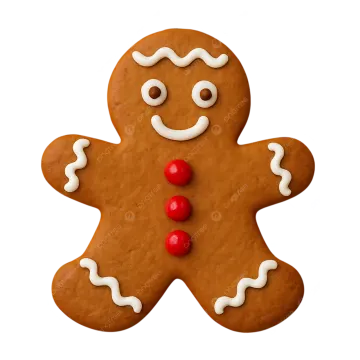 a close up of a ginger shaped cookie