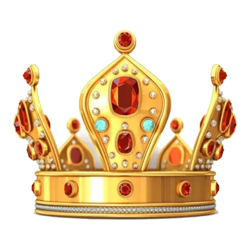 a golden crown with gems and diamonds