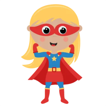 a little girl dressed as a superhero