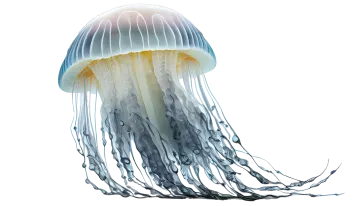 a jellyfish swimming in the ocean