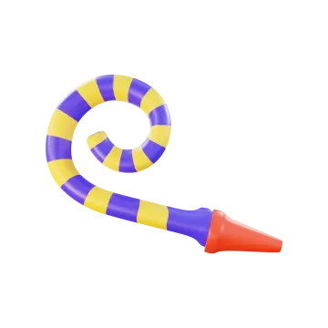 an inflatable toy with a yellow and purple stripe