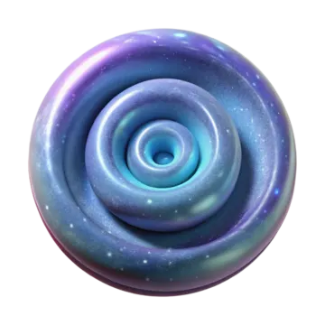 a blue and purple swirl with stars on it