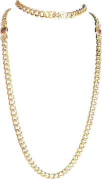 a gold and mother pearl necklace