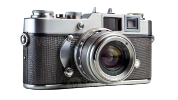 an old camera on a white background