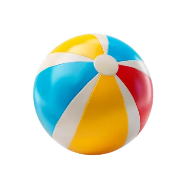 a beach ball on a white background