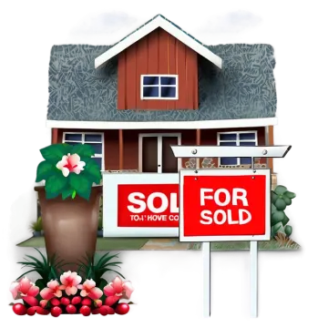 a house with a sold for sale sign next to it