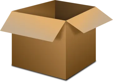 a brown cardboard box on a white background
