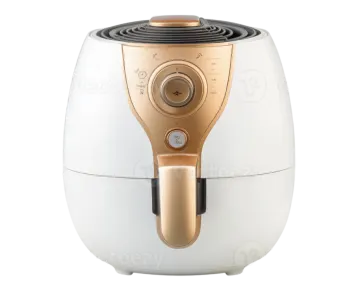a white and gold air fryer