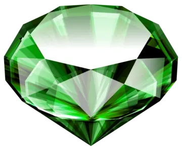 a green diamond on white background