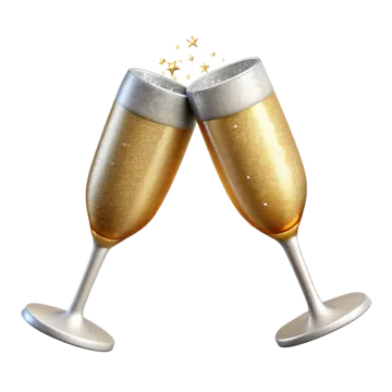 two glasses of champagne