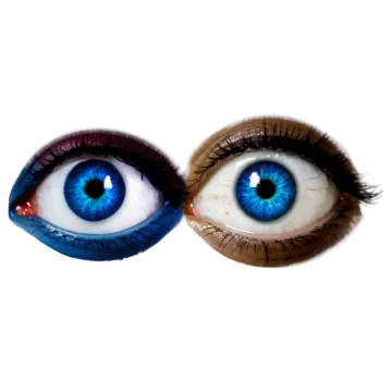 a pair of blue and brown colored eyes
