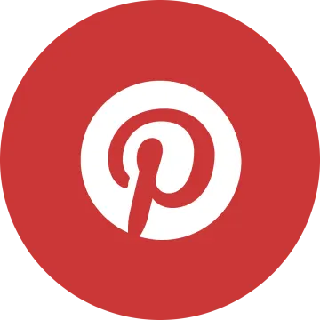 a red and white pin icon in a circle