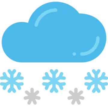 a blue cloud with snow on it