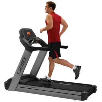 a man running on a tread machine