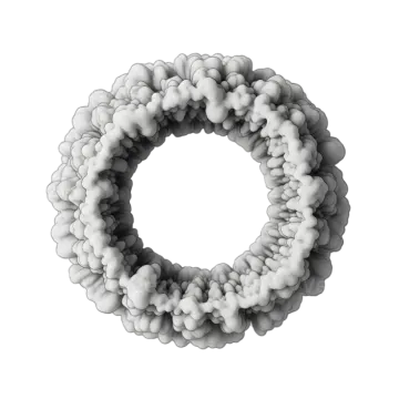 the letter o is made up of smoke