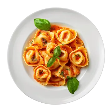a white plate filled with pasta and sauce