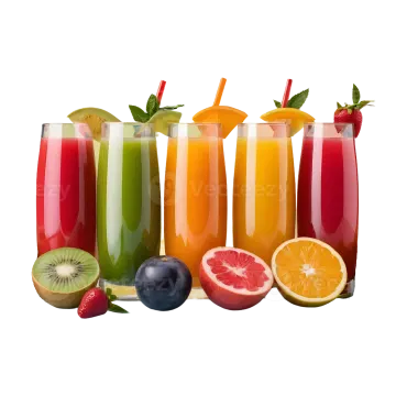 fresh fruit juice in a glass
