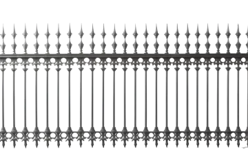 a metal fence with spikes and spikes