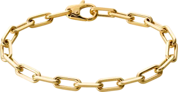 a gold link bracelet