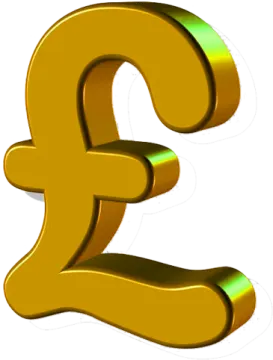 a gold pound sign