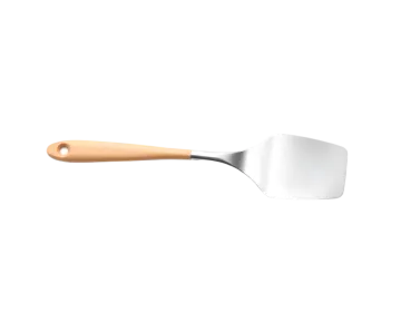 a spat with a wooden handle on it