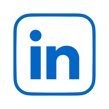 a blue linked logo on a white background