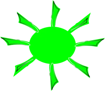 an image of a green sun