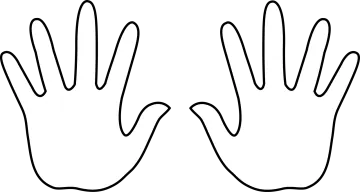 a pair of hands on a white background