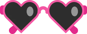 a pair of heart shaped sunglasses
