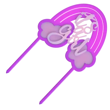 a pair of purple hair pins with hearts on them